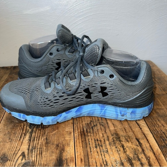 Under Armour Charged Intake 4 Exo Men\'s Running Shoes Sz 8 Gray Blue Sneakers main image 10